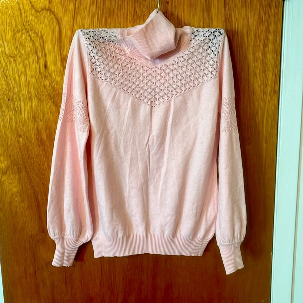 Turtleneck sweater, Pink, size M